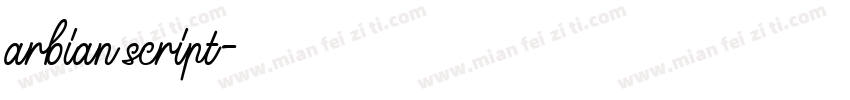 arbian script字体转换